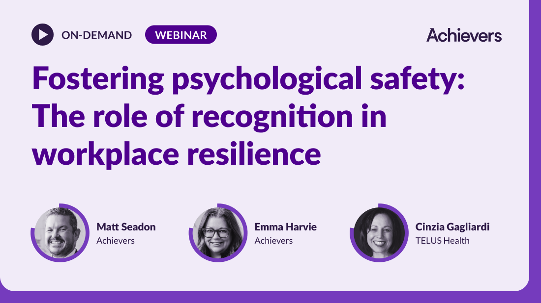 Fostering psychological safety: The role of recognition in workplace resilience